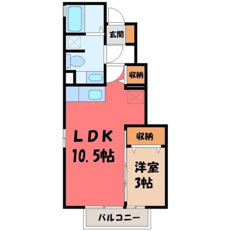 宇都宮駅 バス22分  駒生町下車：停歩3分 1階の物件間取画像